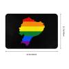 KOSPOGO LGBT Flag Map of Ecuador Bathroom Rugs Ultra Soft Non Slip Bath Mat Durable Kitchen Bedroom Rug 16x24 Inch Area Rug Door Mat view 3