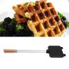 Double Sided Frying Pan, Double Sided Baking Pan Square Waffle Baking Pan Breakfast Maker Aluminum Flip Pan Multifunctional Cooking Pan view 4