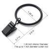 BOOMIBOO 36 Pack Curtain Rings with Clips, Drapery Clips with Rings, Hangers Drapes Rings, Drapery Rings 1.26 inch, Fits up to 1 inch Diameter Curtain Rod, for Hanging Drapes Bows Hat and So On view 2