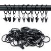 BOOMIBOO 36 Pack Curtain Rings with Clips, Drapery Clips with Rings, Hangers Drapes Rings, Drapery Rings 1.26 inch, Fits up to 1 inch Diameter Curtain Rod, for Hanging Drapes Bows Hat and So On view 3