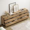 WAMPAT Dresser for Bedroom, Closet Organizers and Storage with 9 Drawers, Chest of Drawers with Metal Base, Wooden Modern Dresser for Living Room, Bedroom, Entryway, Oak view 3