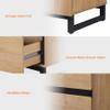 WAMPAT Dresser for Bedroom, Closet Organizers and Storage with 9 Drawers, Chest of Drawers with Metal Base, Wooden Modern Dresser for Living Room, Bedroom, Entryway, Oak view 4