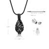 Cremation Urn Pendant Necklace with Mini Case Urn for Ashes Teardrop Keepsake Necklaces Memorial Jewelry Gift for Loss of Loved One view 2