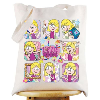 WZMPA Cartoon Fans Tote Bag TV Show Fans Gift Cartoon Moods Reusable Grocery Bag Cartoon Characters Merchandise (zzie Moods-T)