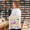 WZMPA Cartoon Fans Tote Bag TV Show Fans Gift Cartoon Moods Reusable Grocery Bag Cartoon Characters Merchandise (zzie Moods-T) view 3