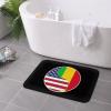 KOSPOGO Yin Yang Flag Combination of America and Mali Bathroom Rugs Ultra Soft Non Slip Bath Mat Durable Kitchen Bedroom Rug 16x24 Inch Area Rug Door Mat view 4