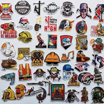 HomeLoft Basics Funny Welding Sticker Badass Welding Hard Hat Decals Lineman Laborer Worker Electrician Sticker Pack Personalized Construction Hat Stickers
