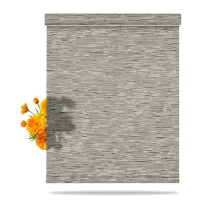 BERISSA Light Filtering Roller Shades for Windows with Cassette Valance Cordless, Jacquard Fabric Sheer Roller Blinds, Thermal Insulation for Door,Home Office,Easy to Install,Brown,27" W x 80" H