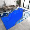SOOVOS Blue White Abstract Living Room Rug, Stylish and Sophisticated Decor Ultra-Thin Area Rugs, Easy-Cleaning Non Shedding Floor Indoor Carpet for Bedroom Kitchen Office Dining Room 4x6ft, Style-17 view 1