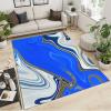 SOOVOS Blue White Abstract Living Room Rug, Stylish and Sophisticated Decor Ultra-Thin Area Rugs, Easy-Cleaning Non Shedding Floor Indoor Carpet for Bedroom Kitchen Office Dining Room 4x6ft, Style-17 view 2