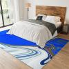 SOOVOS Blue White Abstract Living Room Rug, Stylish and Sophisticated Decor Ultra-Thin Area Rugs, Easy-Cleaning Non Shedding Floor Indoor Carpet for Bedroom Kitchen Office Dining Room 4x6ft, Style-17 view 3