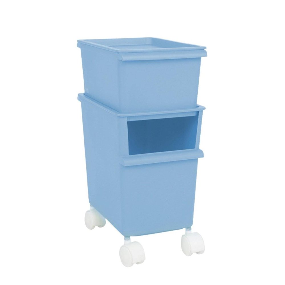 KOLAAZRE Trolley Bedside Supporter Bathroom Snack Storage Rack Multi-Layer Storage Rack Living Room pet Supplies Storage Box, 1, Blue Set