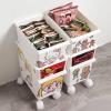 KOLAAZRE Trolley Bedside Supporter Bathroom Snack Storage Rack Multi-Layer Storage Rack Living Room pet Supplies Storage Box, 1, Blue Set view 2
