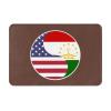 KOSPOGO Yin Yang Flag Combination of America and Tajikistan Bathroom Rugs Ultra Soft Non Slip Bath Mat Durable Kitchen Bedroom Rug 16x24 Inch Area Rug Door Mat view 1
