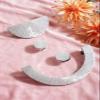 GGKLVWMA Solid Brass Handmade Hammer Pattern Semicircular Cabinet Door Knob Handle Silver Drawer Pulls High-end Knobs Furniture Hardware 1Pcs (Color : C-32mm-Silver) view 1