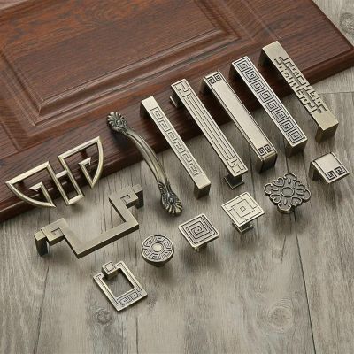 GGKLVWMA Antique Cabinet Kitchen Knob Zinc Alloy Vintage Wardrobe Closet Pull Old-Fashioned Drawer Cupboard Handle Furniture Hardware 1Pcs (Color : 175 64mm)