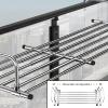 Radiator Clothes Airer Rack, Stainless Steel Extendable Foldable AirerPortable Clothes Drying Rack For Balcony Railings Windowsill, Adjustable Arms Folding Clothes Drying Rail Rack ( Color : Silver , view 4