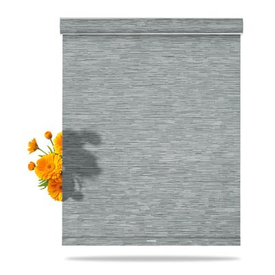 BERISSA Light Filtering Roller Shades for Windows with Cassette Valance Cordless, Jacquard Fabric Sheer Roller Blinds, Thermal Insulation for Door,Home Office,Easy to Install,Gray,39" W x 44" H