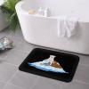 KOSPOGO Cute Polar Bear and Seal Bathroom Rugs Ultra Soft Non Slip Bath Mat Durable Kitchen Bedroom Rug 16x24 Inch Area Rug Door Mat view 4