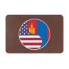 KOSPOGO Yin Yang Flag Combination of America and Mongolia Bathroom Rugs Ultra Soft Non Slip Bath Mat Durable Kitchen Bedroom Rug 16x24 Inch Area Rug Door Mat view 1