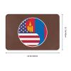 KOSPOGO Yin Yang Flag Combination of America and Mongolia Bathroom Rugs Ultra Soft Non Slip Bath Mat Durable Kitchen Bedroom Rug 16x24 Inch Area Rug Door Mat view 3