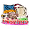 Springfield Kentucky USA Fridge Magnet 3D Wooden City Travel Souvenirs Handmade Crafts Refrigerator Magnets Stickers Home Decor Collection Gift view 1