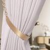 BHCCYS Sobriety Decorative Accessories Curtain 2 Pcs Curtain Straps of Leather Interior Bedroom Living Room Easy to Install Practicality, Gold view 3