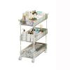 3/4 Tier Clear Bathroom Organizer Slim Rolling Cart, Rolling Storage Utility Cart, Mobile Shelving Unit Organizer With Wheels, Gap Storage Tower Rack For Kitchen Bathroom Laundry Narrow Places ( Size view 1