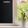 Mangobox Static Cling Total Blackout Window Film 100% UV Blocking Window Darkening Film Black Opaque Privacy Window Tint Removable Plastic Glass Covering (23.6x236.2 inches) view 2