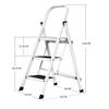 Portable 3 Step Ladder Folding Step Stool Ladder with Handgrip Anti-Slip Sturdy and Wide Pedal Multi-Use for Household Weight 150kg Step Stool view 2