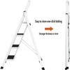 Portable 3 Step Ladder Folding Step Stool Ladder with Handgrip Anti-Slip Sturdy and Wide Pedal Multi-Use for Household Weight 150kg Step Stool view 3
