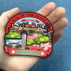 Bloomfield Hills Michigan USA America Wooden Fridge Magnet Cute 3D City Travel Souvenirs Crafts Handmade Refrigerator Stickers Home Whiteboard Decor Collection Gift view 4