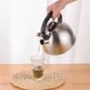 3L Stainless Steel Whistling Tea Kettle, Buttons Whistling Kettle with Insulated Handle, Fast to Boil Water for Home view 3