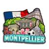 Montpellier France Fridge Magnet 3D Wooden City Travel Souvenirs Handmade Crafts Refrigerator Magnets Stickers Home Decor Collection Gift view 1