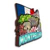 Montpellier France Fridge Magnet 3D Wooden City Travel Souvenirs Handmade Crafts Refrigerator Magnets Stickers Home Decor Collection Gift view 2