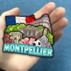 Montpellier France Fridge Magnet 3D Wooden City Travel Souvenirs Handmade Crafts Refrigerator Magnets Stickers Home Decor Collection Gift view 4