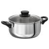 ANNONS Pot with lid, 2.8 l, Glass/Stainless Steel view 1