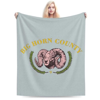 Flag of Big Horn County, Wyoming Throw Blanket for Couch 80"x60" Bed Sofa Super Soft Cozy Blanket Flannel Blankets & Throws