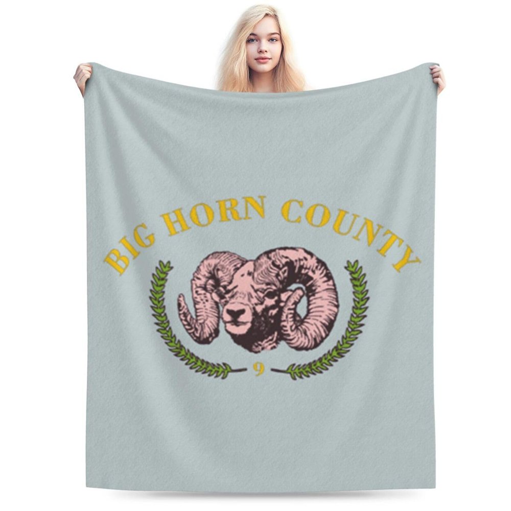Flag of Big Horn County, Wyoming Throw Blanket for Couch 80"x60" Bed Sofa Super Soft Cozy Blanket Flannel Blankets & Throws