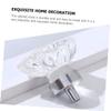 cabinet handles, 3pcs Glass Dresser Diamond knob Glass knobs Crystal Cabinet knobs CabinetKitchen Cabinet Knob Bathroom knob for Artificial Crystal Knob ( Color : Transparentx3pcs , Size : 4.5x4.5cmx5 view 4