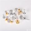 Cabinet Handles, 10 Pack Round Crystal Handle Single Hole Furniture Handle Gift Box Handle Storage Box Drawer Knob 25mm Gold Bottom (Color : Gold Bottom, Size : 40mm) view 4