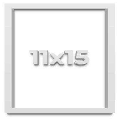 11x15 Shadow Box White Solid Pine Wood Picture Frame with Acid-Free Backing UV Acrylic & Hanging Hardware with 0.75 Inches of Usable Depth and 0.75 Inches Frame Moulding Width