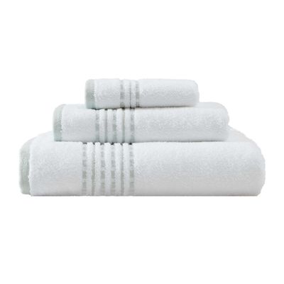 Tommy Bahama - Towel Set, Highly Absorbent Premium Cotton Towels with Embroidered Hem Details, Tropical Inspired Design, Oeko-Tex Certified (Cliff Side Green, 3-Piece)