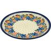 Polmedia Polish Pottery Dinner Plate UNIKAT - Pansy Wreath Pattern Handmade in Boleslawiec Poland by Ceramika Artystyczna + Certificate of Authenticity view 2