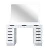 Generic Amun Vanity Desk with Lighted Mirror with Power Outlet, White view 1