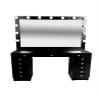 Generic Amun Vanity Desk with Lighted Mirror with Power Outlet, White view 2