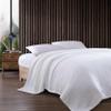 Eddie Bauer - Queen Size Blanket, 100% Soft Cotton Bedding with Waffle Weave Texture, 400 GSM, Throw Blanket for Couch or Bed (White) view 3