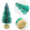 Pasuihcay 34 Pcs Mini Christmas Tree Snow Frost Small DIY Craft Desktop Decoration Christmas Ornaments Tree Decorations, Blue-green view 3