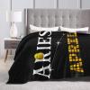 Aries April Throw Blanket for Couch 60"x50" Bed Sofa Super Soft Cozy Blanket Flannel Blankets & Throws view 3