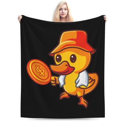 Cute Duck Throw Blanket for Couch 40"x30" Bed Sofa Super Soft Cozy Blanket Flannel Blankets & Throws